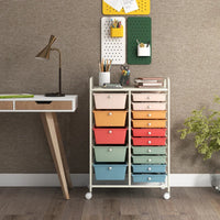 Hoffman 15 Drawer Storage Drawer with Locking Wheels